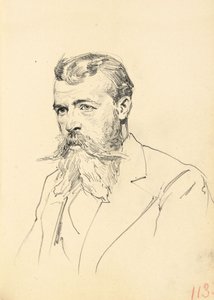 Porträt eines Mannes mit Schnurrbart und Bart, ca. 1872-1875 von Ilya Efimovich Repin