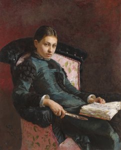 Porträt der Frau des Künstlers, Vera Repina, 1878