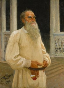 Porträt des Autors Graf Lew Nikolajewitsch Tolstoi, 1916