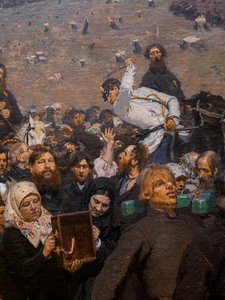 Religiöse Prozession in der Provinz Kursk (Detail) von Ilya Efimovich Repin