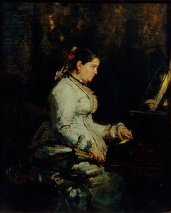 Frau am großen Klavier von Ilya Efimovich Repin