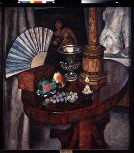 Stillleben mit Fächer von Ilya Ivanovich Mashkov