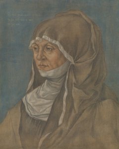 Porträt einer Frau, angeblich Caritas Pirckheimer 1467-1532 von Imitator of Albrecht Dürer
