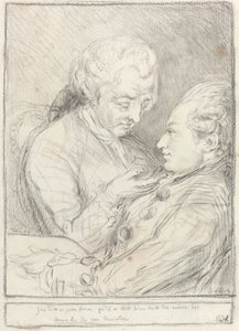 Porträt des Künstlers mit seinem jüngeren Bruder, Augustin Saint-Aubin