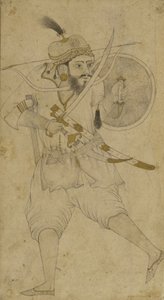 Ein tatarischer Soldat, Ahmadnagar, Dekkan-Plateau von Indian School