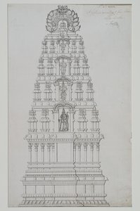Ein fünfstöckiger Gopuram