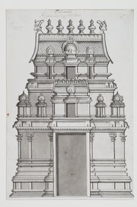 Ein zweistöckiger Gopuram