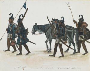 Akali-Sikhs auf dem Marsch, ca. 1850