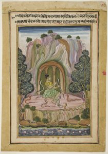 Asavari Ragini: Eine weibliche Yogini (Seite aus einem Ragamala-Set)