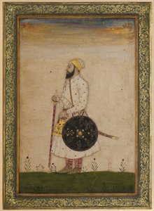 Bahram Khan, ein Hofbeamter von Shah Jahan, Mogulreich Indien, ca. 1720