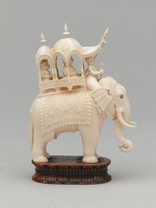 Schwarzer König, Schachfigur, Indien, ca. 1820