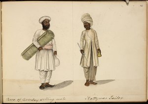 Bohori Mattenverkäufer; Kathiawar Schneider