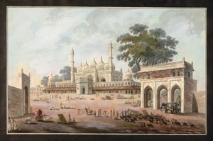 Chandi Chauk und Munny Begums Moschee, Murshidabad, ca. 1795