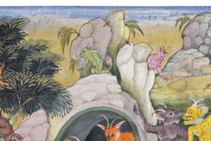 (Detail) Dämonen in einer wilden Landschaft, ca. 1600