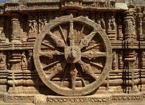 Detail des Rades des Streitwagens von Surya von Indian School