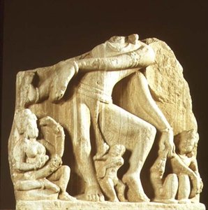 Figur von Natesa, Chittorgarh, Rajasthan, Pratihara-Dynastie (Sandstein) von Indian School
