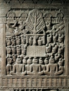 Indische Kunst, Hinduismus: Flachrelief, das Yaksha-Geister darstellt, 2. Jahrhundert v. Chr. Kolkata, Indian Museum