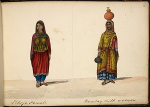 Khoja-Frau; Bombay-Milchverkäufer