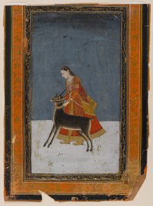 Dame mit einem schwarzen Bock, ca. 1750