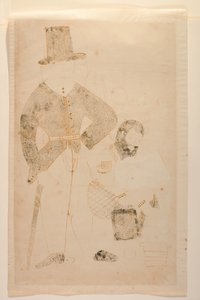 Mahant dreht die Ölpresse im Gefängnis, Kalighat-Album, ca. 1880