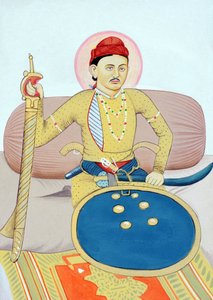 Miniaturmalerei von Maharaja Rana Zalim Singh Jhalawar
