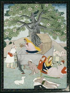 Miniatur aus einem Album, Kangra von Indian School
