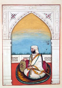 Nawab Imam-od-dun, aus Das Königreich Punjab, seine Herrscher und Häuptlinge, Band II, ein Band mit 30 Aquarellstudien eines unbekannten indischen Künstlers, ca. 1840