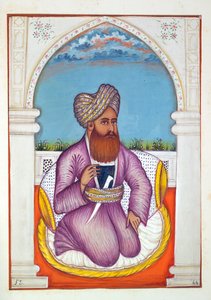 Nawab Pir Mohammad Khan, aus Das Königreich Punjab, seine Herrscher und Häuptlinge, Band II, ein Band mit 30 Aquarellstudien eines unbekannten indischen Künstlers, ca. 1840