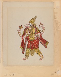 Eine von neun Bildern, die Inder in verschiedenen Berufen zeigen von Indian School