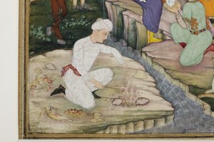Picknick während einer Jagd, (Detail), ca. 1615 von Indian School