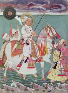 Porträt von Maharajah Ajit Singh von Jodhpur (1678-1724) von Indian School