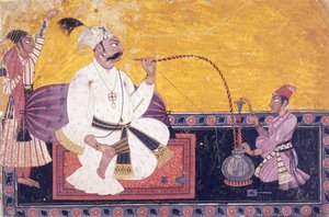 Porträt von Raja Kirpal Pal von Basohli, um 1690-1700