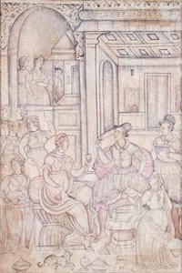 Portugiesische Seeleute mit indischen Frauen von Indian School
