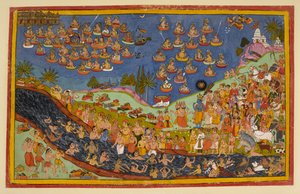 Rama betritt den Himmel, aus 