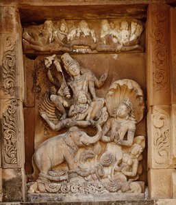 Relief aus dem Tempel des Vishnu, ca. 500 n. Chr. von Indian School
