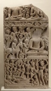 Szenen aus Buddhas Leben, Sarnath, Uttar Pradesh