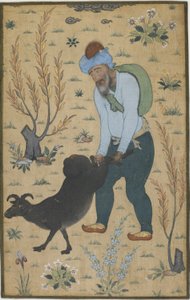 Hirte und Ziege, Mogul-Dynastie von Indian School