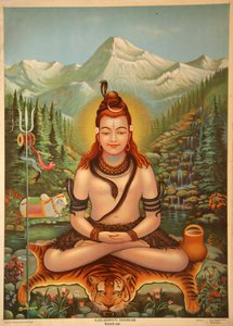 Shiva meditiert von Indian School