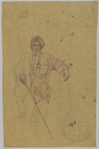 Skizze eines Maharajas von Indian School