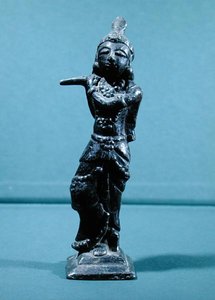 Statuette von Krishna Gopala (Blei)