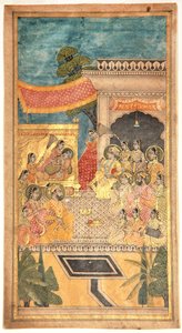 Die Hochzeit von Tana Shah in der Jalwa-Zeremonie, 1679