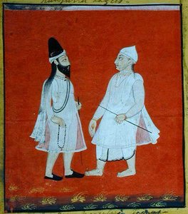 Zwei wandernde muslimische Fakire, Udaipur, ca. 1810-20 (Detail)