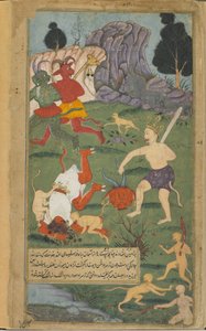 Hanuman enthauptet Trisiras von Indian School