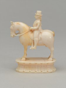 Weißer Springer, Schachfigur, Indien, ca. 1820