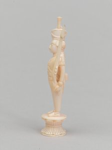 Weißer Bauer, Schachfigur, Indien, ca. 1820