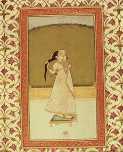 Frau bürstet ihr Haar von Indian School