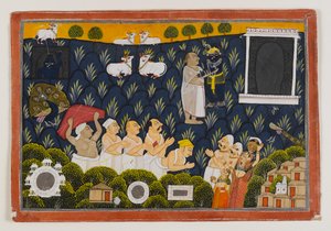 Verehrung von Krishna, ca. 1800 von Indian School