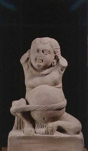 Yaksha, Ahichhatra (roter Sandstein) von Indian School