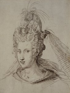 Kopfschmuck, wahrscheinlich für Anne von Dänemark von Inigo Jones