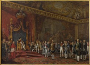 Abordnung des römischen Senats, die Napoleon I. am 16. November 1809 ihre Huldigung darbringt, 1810